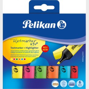 Pelikan - Textmarker 490 Overstregningstusch - 6 Stk