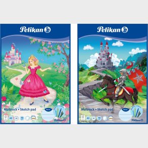 Pelikan - Male- Og Skitseblok - A3 - 30 Ark - Assorteret