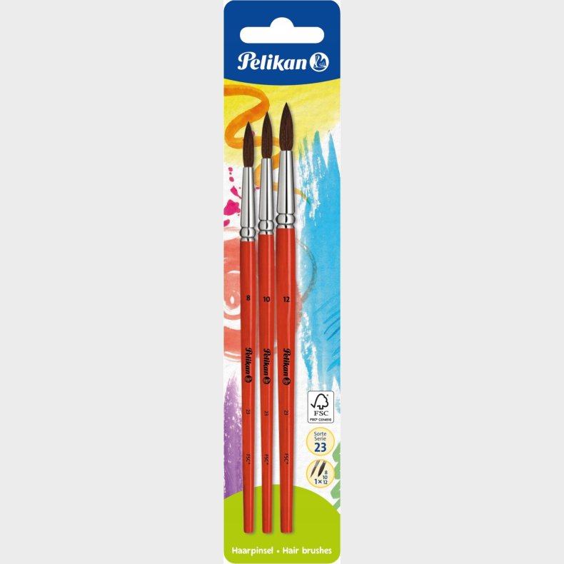 Pelikan - Penselst - Serie 23 - 3 Stk