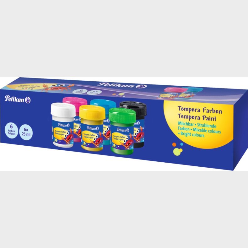 Pelikan - Tempera Maling St - 6 Farver