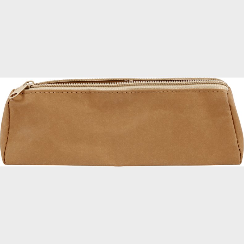 Penalhus I Lderpapir - 20x7x7 Cm - Lys Brun