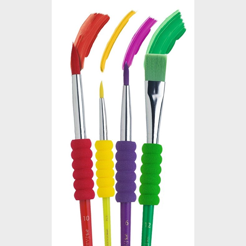 Faber-Castell | Penselst m. godt greb, 4 stk/4 str.