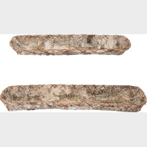 Bloomingville - Pepe Dekorationsbakke - Brun - Birk - 2 Stk