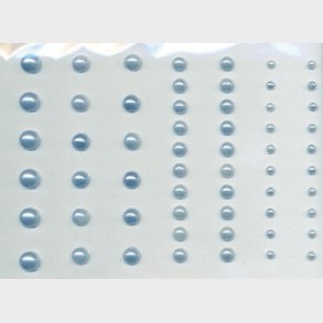 Halvperler - Selvklbende - Bl - 3-7 Mm - 58 Stk