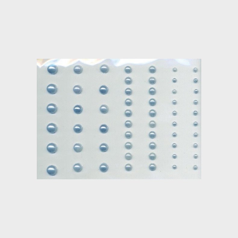 Halvperler - Selvklbende - Bl - 3-7 Mm - 58 Stk