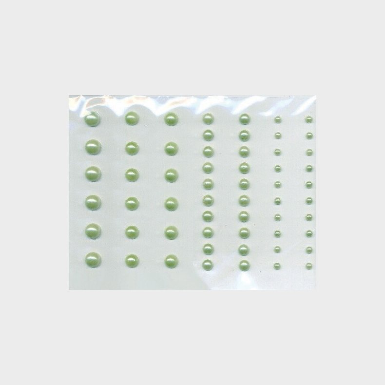 Halvperler - Selvklbende - Grn - 3-7 Mm - 58 Stk