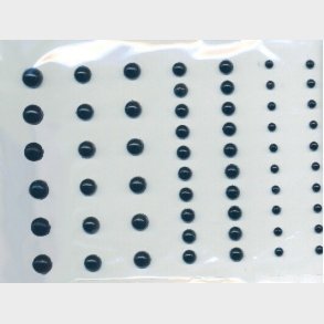 Halvperler - Selvklbende - Sort - 3-7 Mm - 58 Stk