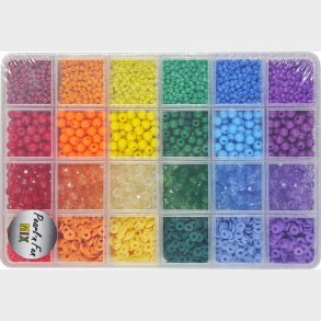 Perlemix I Farvenuancer 3-6mm, 6 Farver - Pearl N Fun
