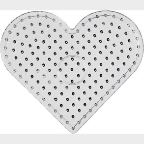 Perleplade - Hjerte - Jumbo - Klar