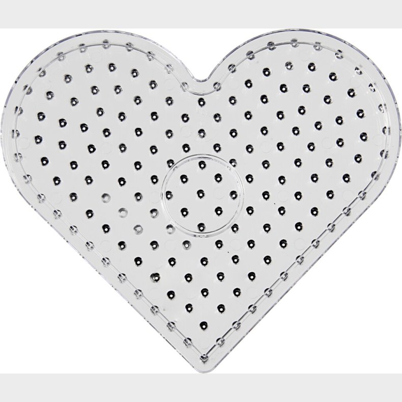 Perleplade - Hjerte - Jumbo - Klar