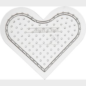 Perleplade - Hjerte - Klar