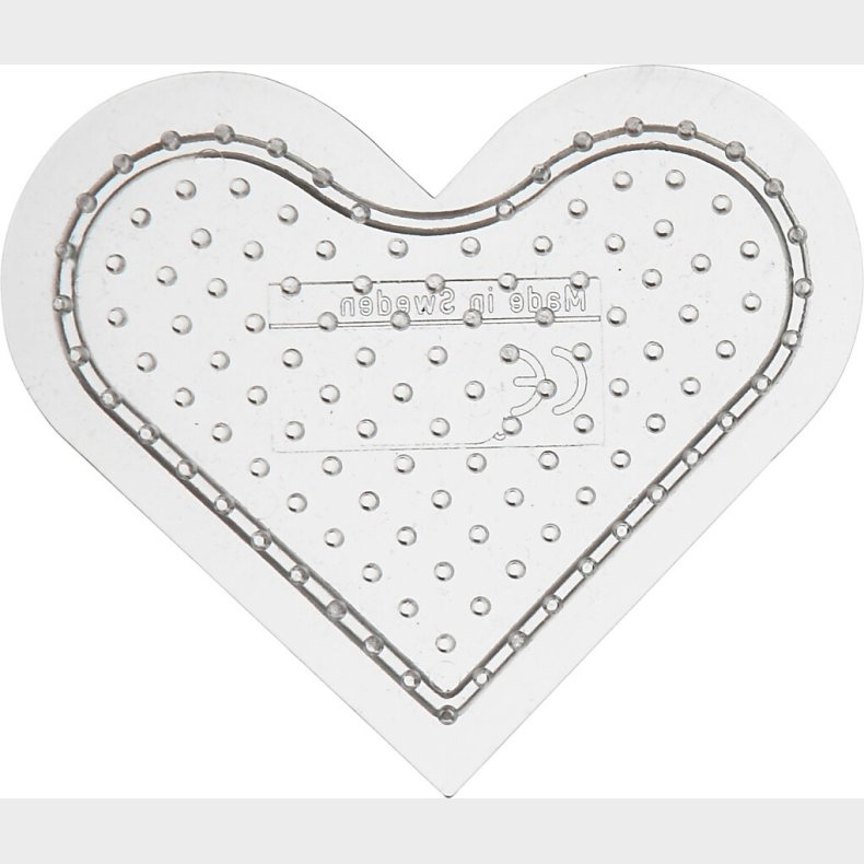 Perleplade - Hjerte - Klar