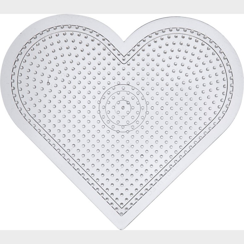 Perleplader - Hjerte - Klar - 10 Stk