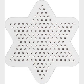 Stjerne Perleplade - Medium -  10 Cm - Klar