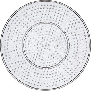 Perleplade - Stor Rund - Medium -  15 Cm - Klar