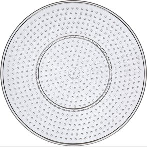 Perleplade - Stor Rund - Medium -  15 Cm - Klar - 10 Stk.