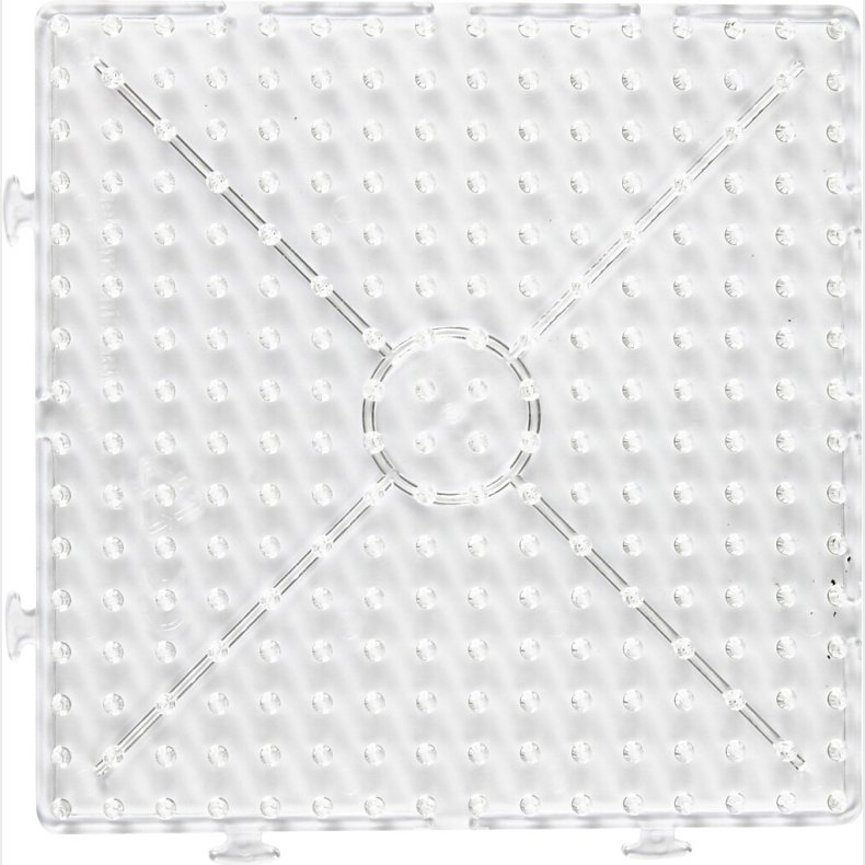 Perleplade Til Perler - Stor Firkant Samlekvadrat - Jumbo - Klar