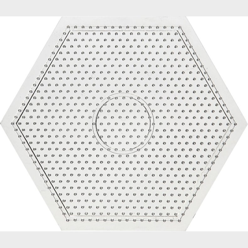 6 Kantet Perleplade - Hexagon - Medium - 15x15 Cm - 10 Stk.