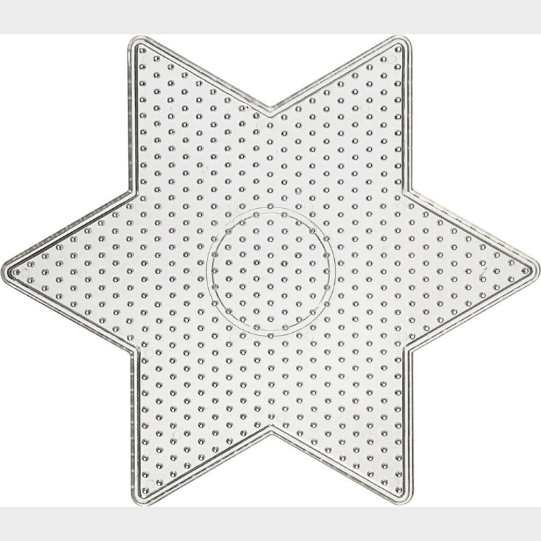 Perleplade - Stor Stjerne - Medium - Str. 15x15 Cm - 10 Stk.