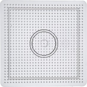 Perleplade - Firkant - Medium - Str. 14,5x14,5 Cm - Klar