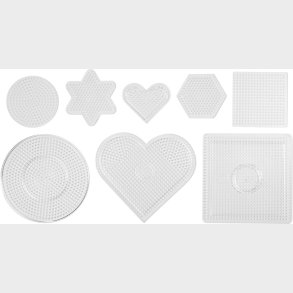 Perlepladest - Str. 7-15 Cm - Medium - Klar - 8 Stk. - Nabbi