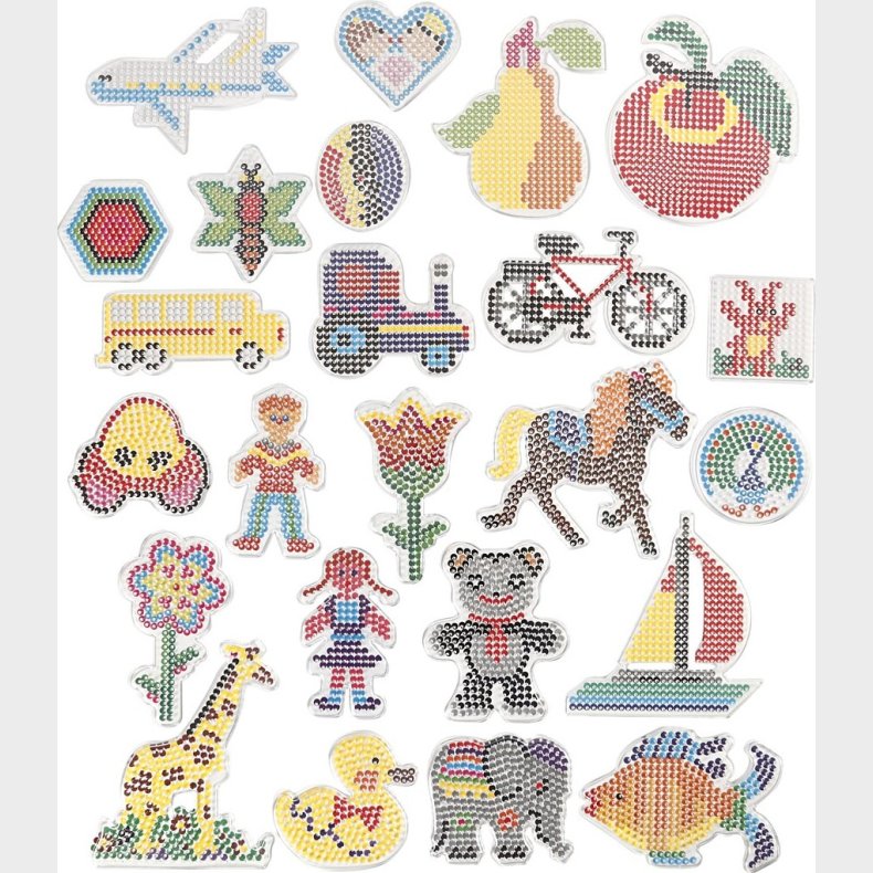 Perlepladest - Medium - Str. 7x7,5-14x16 Cm - 24 Stk.