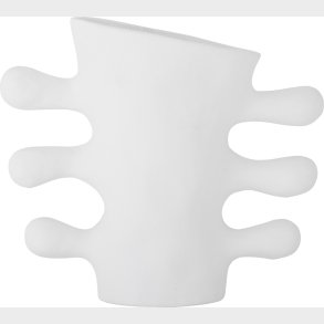 Bloomingville - Pernilla Vase - Hvid - Stentj - H 26 Cm