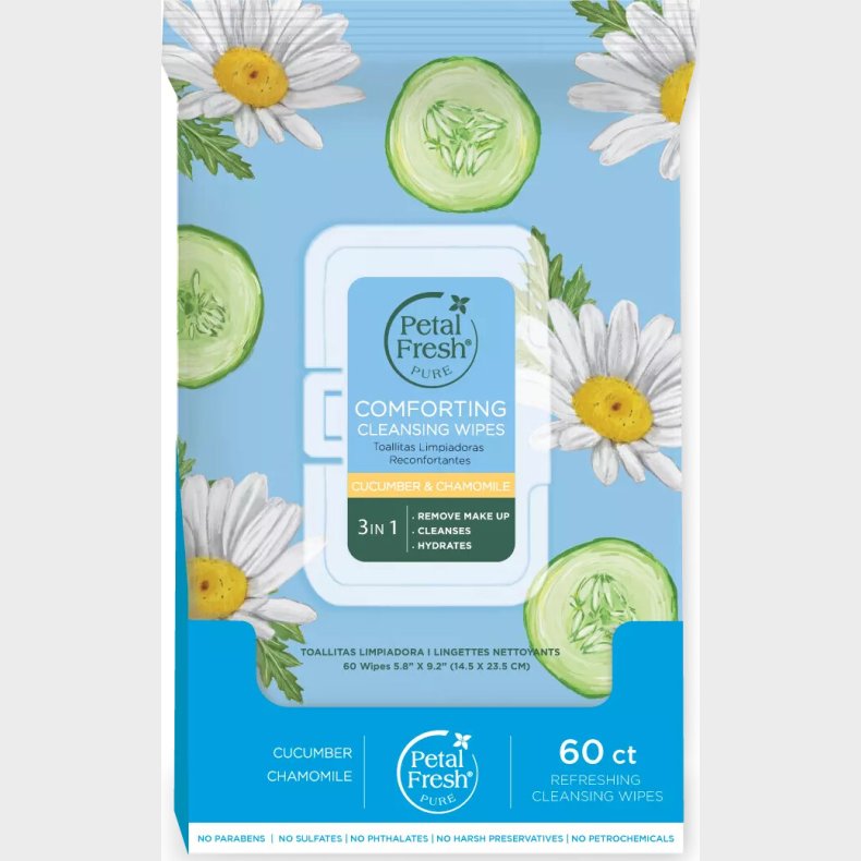 Petal Fresh - Pure Comforting Cucumber & Chamomile Cleansing Wipes