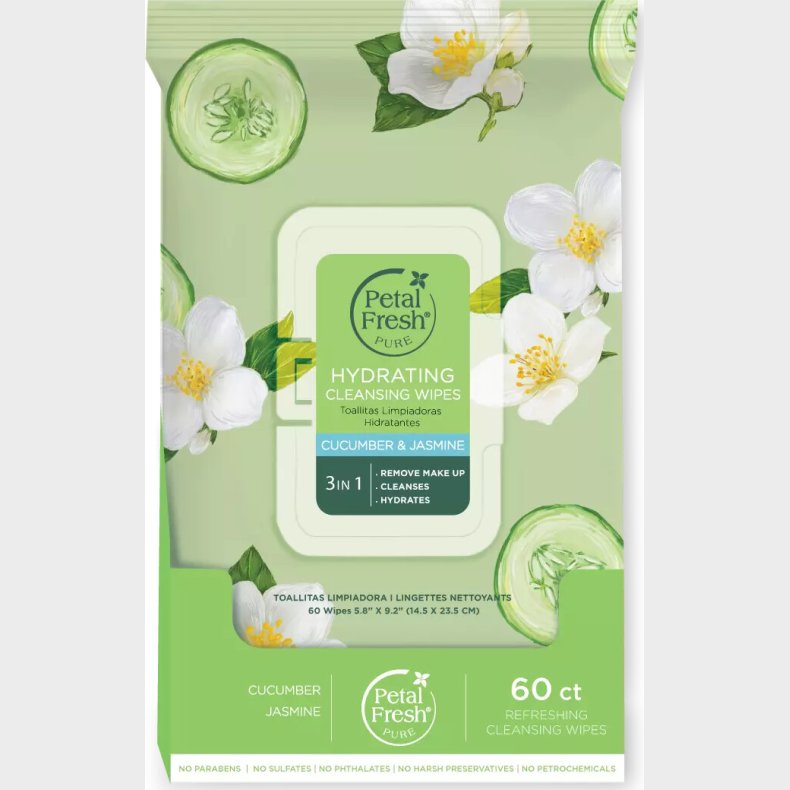 Petal Fresh - Pure Hydrating Cucumber & Jasmine Cleansing Wipes