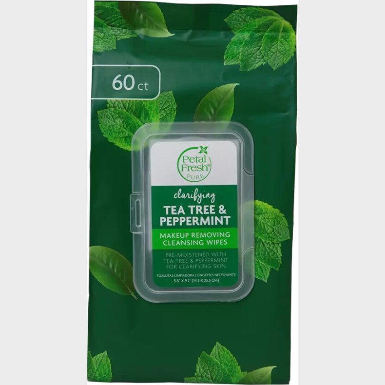 Petal Fresh - Pure Tea Tree & Peppermint Makeup Removing Wipes