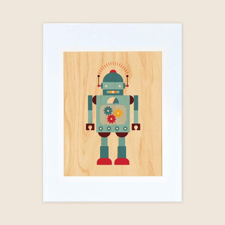 Petit Collage - Stort Print P Tr - Robot