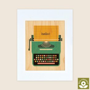 Petit Collage - Stort Print P Tr - Skrivemaskine