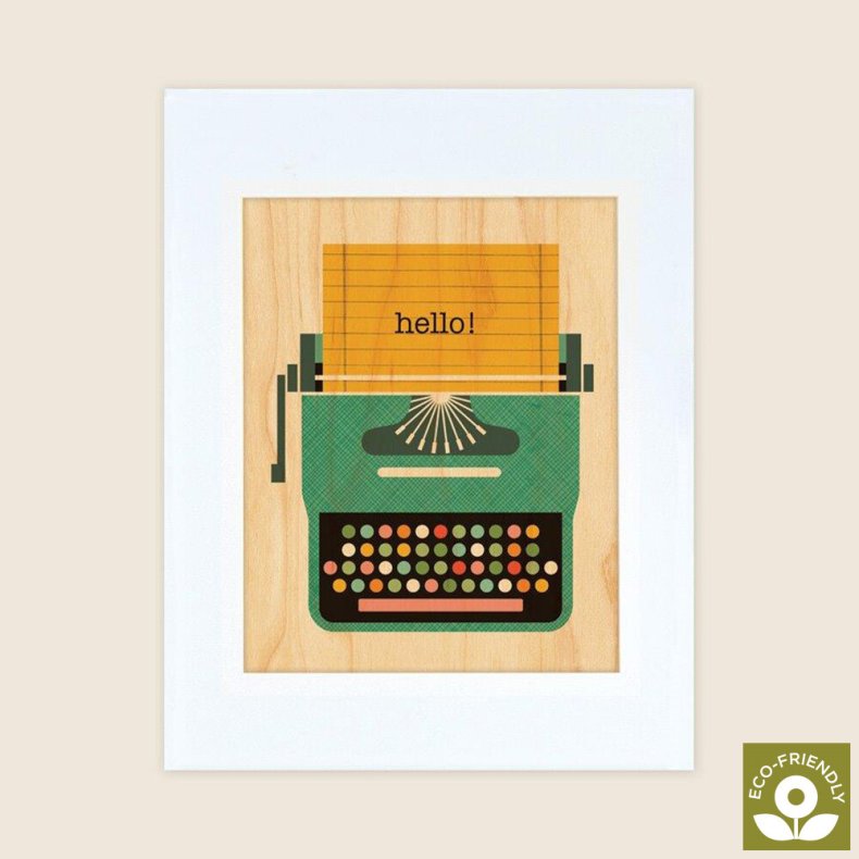 Petit Collage - Stort Print P Tr - Skrivemaskine