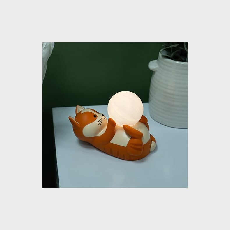 Natlampe Til B�rn - Kat - Varm Hvid