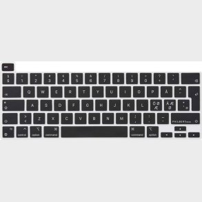 Philbert - Keyboard Cover - Scandinavian Letters - Macbook Pro 13 M1-m2 2020/2022 And 16 2019 - Black