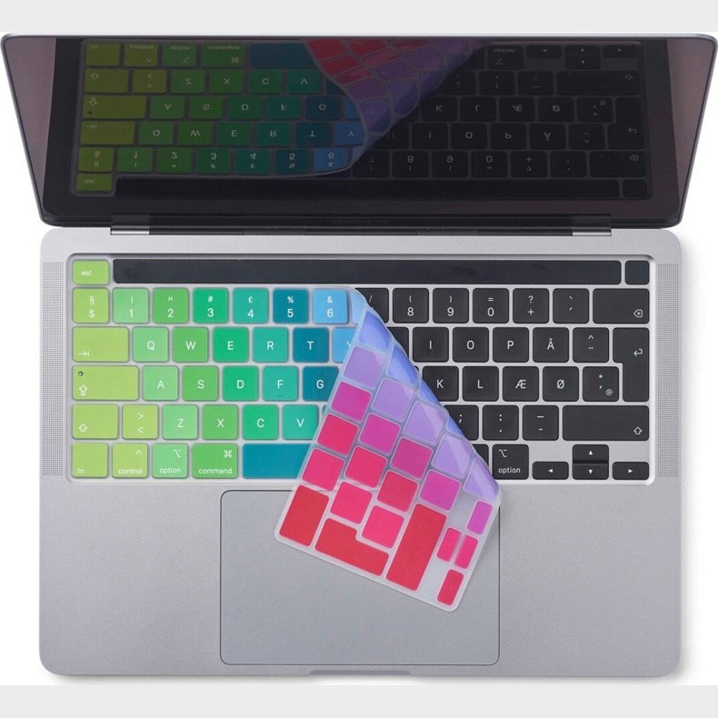Philbert - Keyboard Cover - Scandinavian Letters - Macbook Pro 13 M1-m2 2020/2022 And 16 2019 - Rainbow