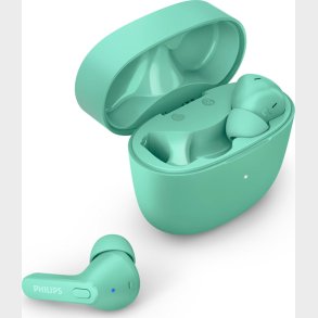 Philips - gte Trdlse Hretelefoner - Grn - Tat2206gr