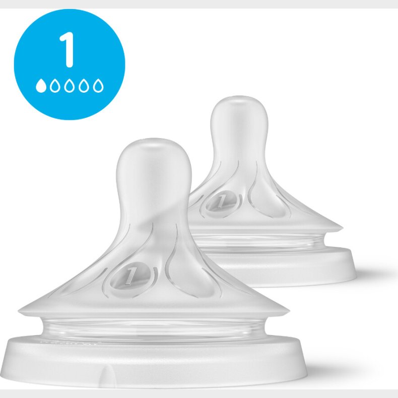 Philips Avent - Natural Response Suttehoved - Flow 1 - 2 Stk