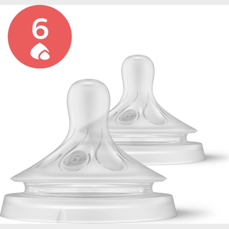 Philips Avent - Natural Response Suttehoved - Flow 6 - 2 Stk