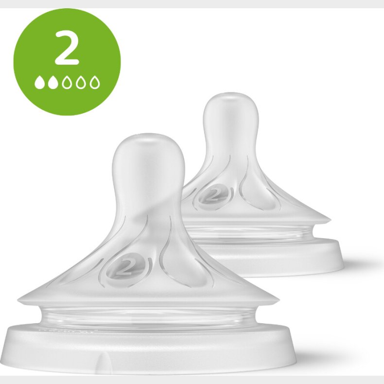 Philips Avent - Natural Response-sutter - Langsom Gennemstrmning, 2 Stk.