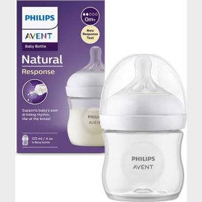 Philips Avent - Sutteflaske, 1 Flaske, 125 Ml, Sut Med Langsom, Gennemstrmning, 0-3 M