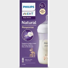 Philips Avent - Natural Response Sutteflaske - Giraf - Flow 3 - 260 Ml