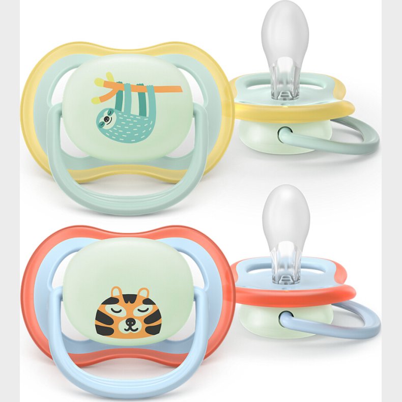 Philips Avent - Ultra Air Soother, Nighttime, 0-6 M, Lysebl/lysegrn