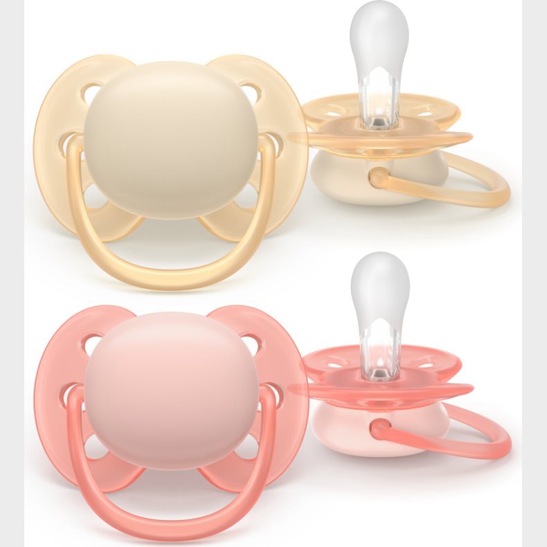 Philips Avent Ultra Soft Soother, 0-6 M, , Gul/orange