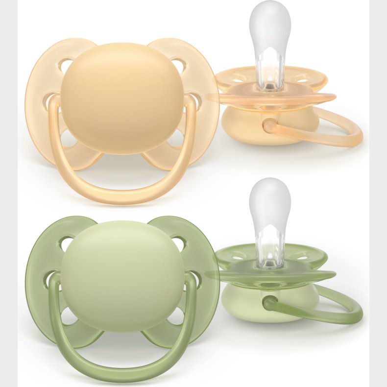 Philips Avent - Ultra Soft Soother, Beige/lysegrn