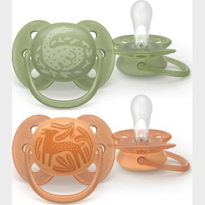Philips Avent Ultra Soft Soother, Grn/orange 18-36 Mdr.