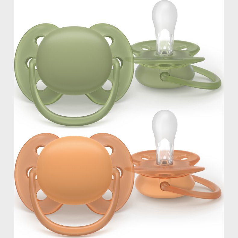 Philips Avent Ultra Soft Soother, Grn/orange