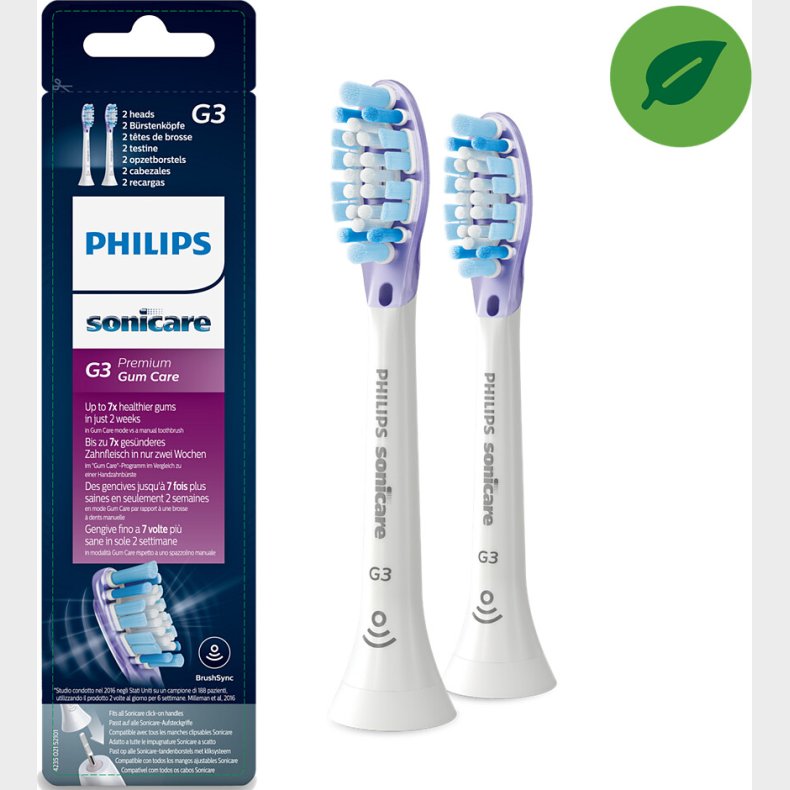 Philips - Sonicare G3 Premium Tandb�rstehoveder - 2-pak - Hx9052/17