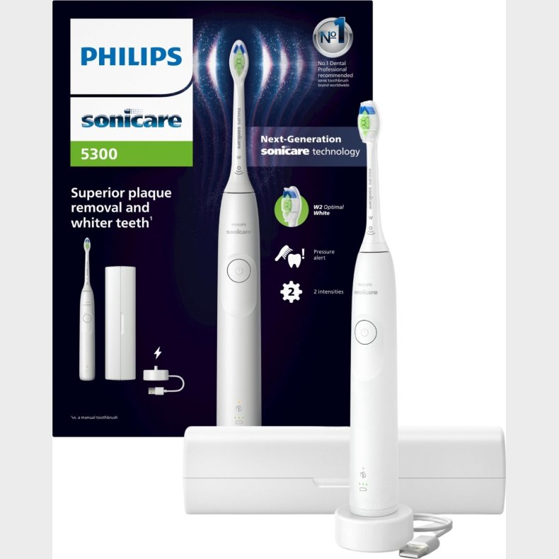 Philips - Sonicare Series 5300 Elektrisk Tandbrste - Hvid - Hx7108/02