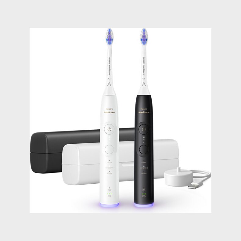 Philips - Sonicare Serie 6500 Elektriske Tandbrster - Hvid Sort - Hx7419/01